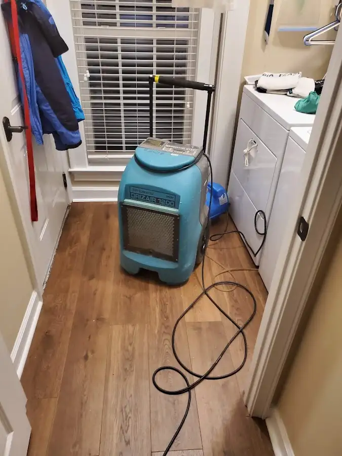Commercial dehumidifier deployed for Flood Damage Cleanup in Long Lake